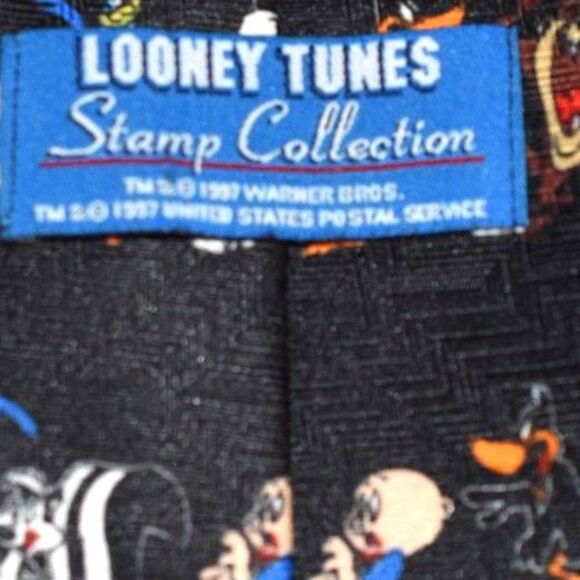 U.S.P.S Stamp Collection 1997 Vintage Looney Tunes Bugs Bunny Stamp Tie - Picture 3 of 3